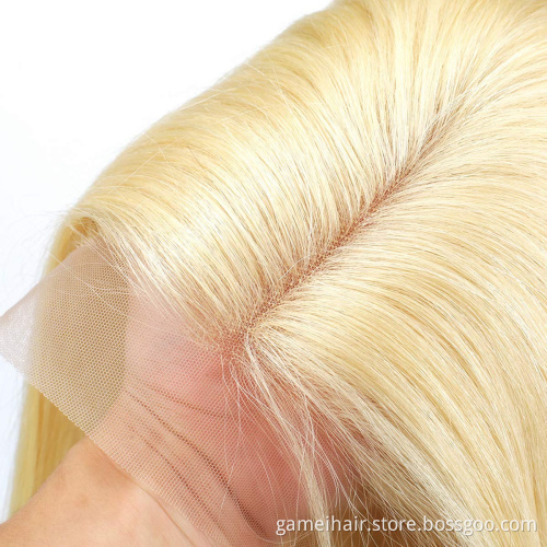 Virgin Blonde 613 Hair Straight Front Lace bob Wig Hd Transparent Film Thin Swiss Lace wig Wholesale Full Lace Wigs Vendors